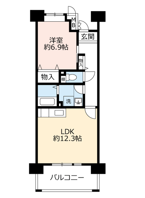 ＵＲＨＡＴ神戸・脇の浜の間取り