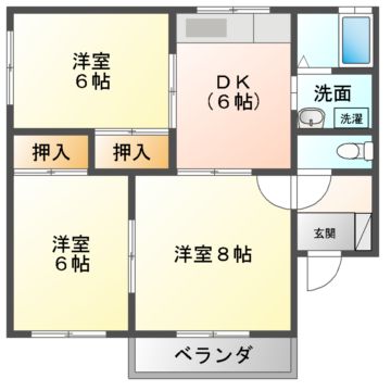 ガーデンパレス州先の間取り