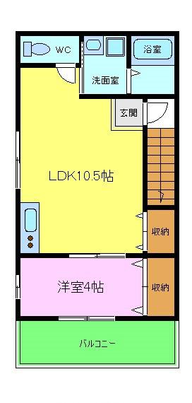 堺市中区福田のアパートの間取り