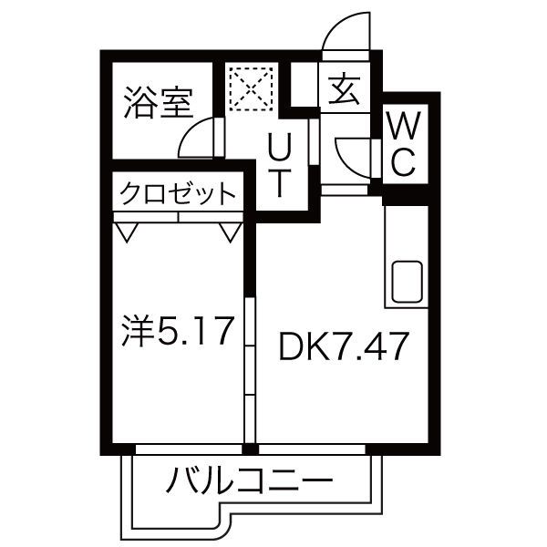 前橋市表町のマンションの間取り