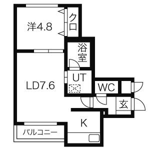 札幌市北区麻生町のマンションの間取り