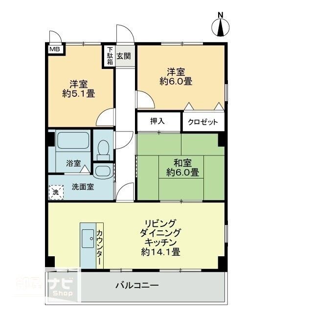 フォブールトロワやくりＡの間取り