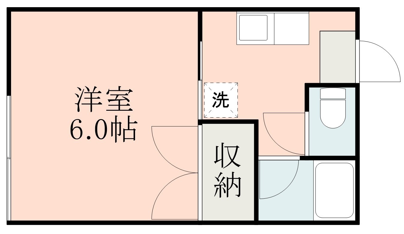 鹿児島市唐湊のアパートの間取り