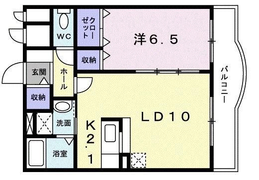 【函館市杉並町のマンションの間取り】