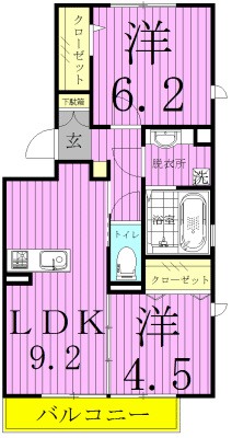 パインヒルズ胡録台の間取り