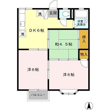 レイクヒルズ３７３Ａの間取り