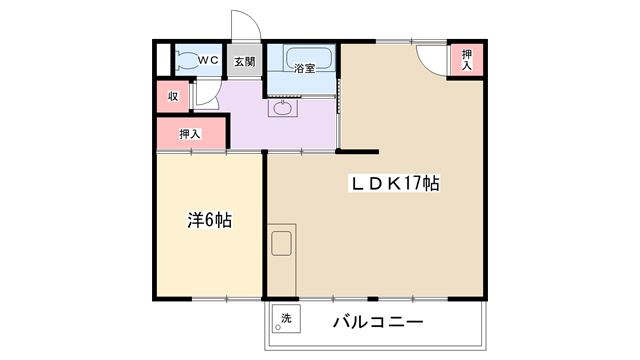 大平コーポの間取り