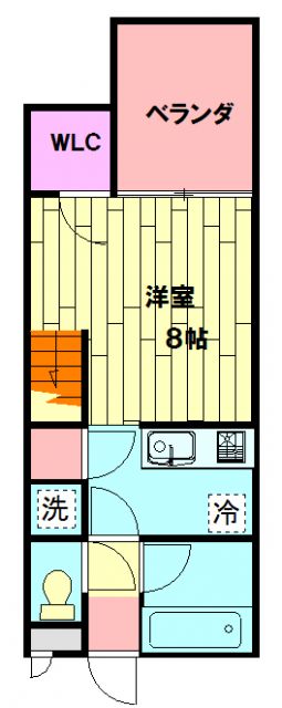 豊橋市日色野町のアパートの間取り