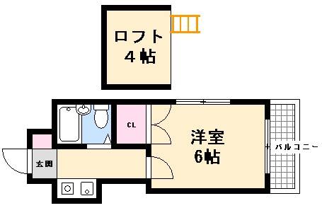 広島市佐伯区千同のアパートの間取り