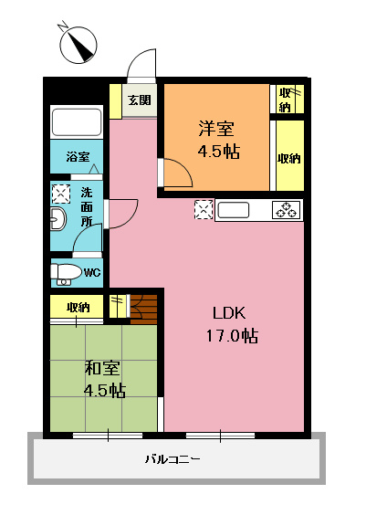 【けんこうマンションの間取り】