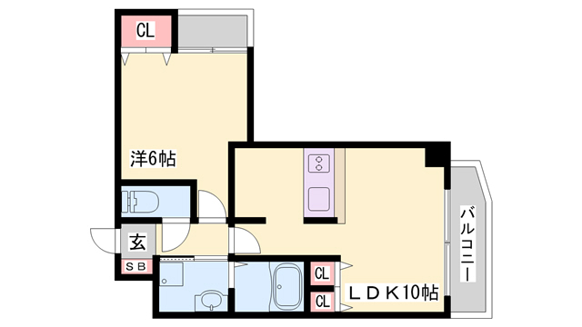 【プレサンス三宮フラワーロードの間取り】
