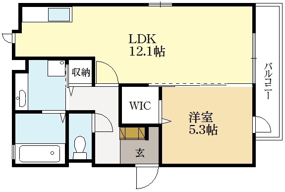 宇治市小倉町のアパートの間取り