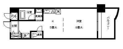 第６鶴丸ハイツ中央の間取り