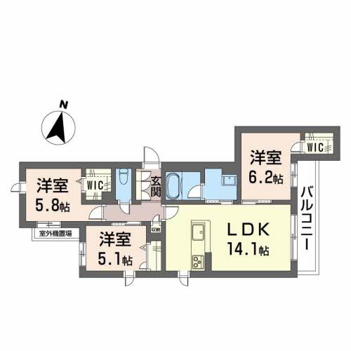 Shamaison堺三国ヶ丘の間取り