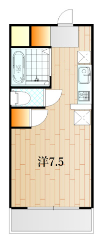 下関市安岡駅前のマンションの間取り