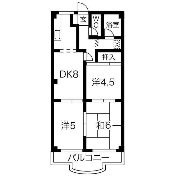 ロイヤルシティーハシマIIの間取り