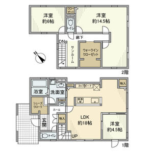 中志段味可良素戸建の間取り