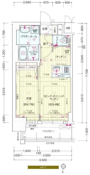 【プレサンス新大阪ジェイズの間取り】