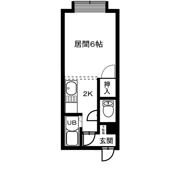 札幌市中央区南二十条西のアパートの間取り