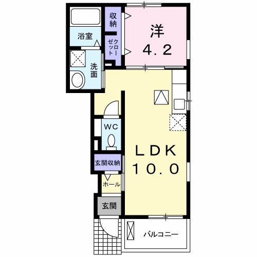 アンソレイエ　赤石の間取り