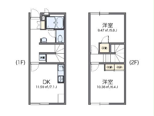 レオパレス松代海津IIの間取り