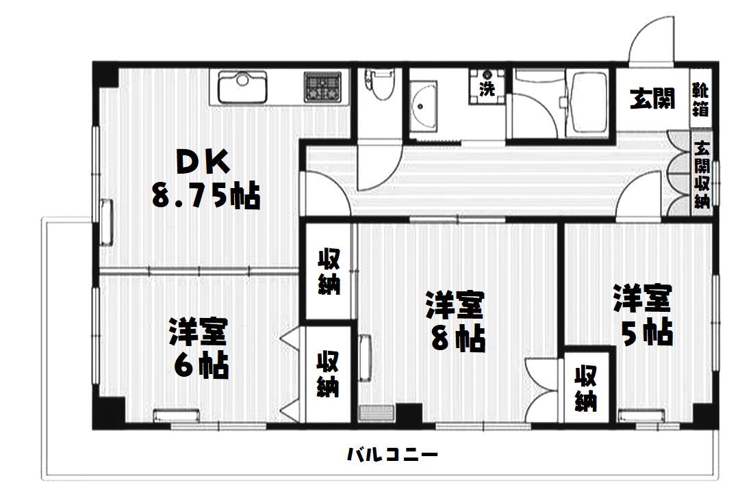 北区赤羽北のマンションの間取り