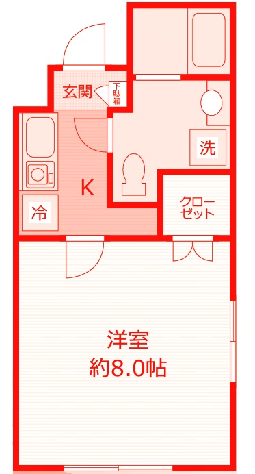 【川崎市川崎区日進町のマンションの間取り】