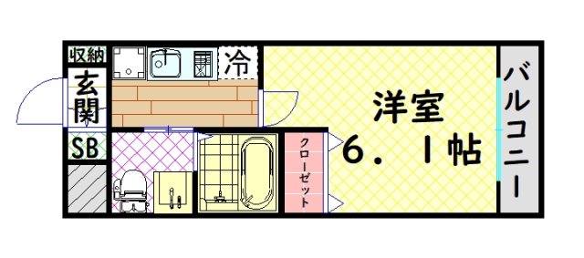 エステムプラザ難波WESTリバークロスの間取り