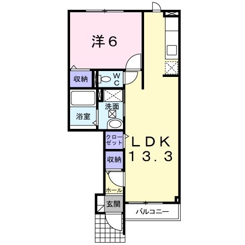 岩見沢市北二条西のアパートの間取り