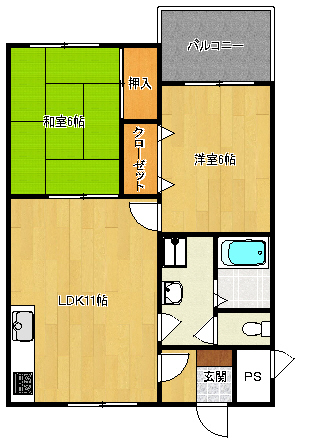 PKマンションの間取り