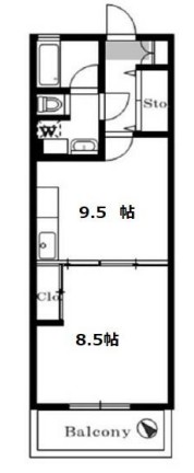 世田谷区瀬田のマンションの間取り