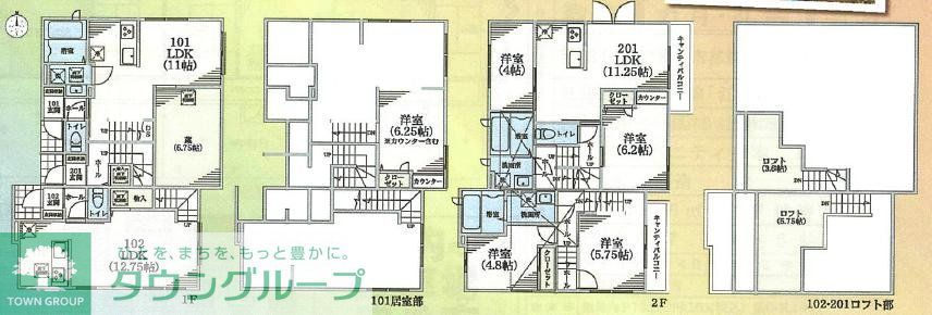 横浜市青葉区荏田西のアパートの間取り