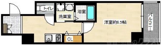 グラカン京都駅前 輝の間取り