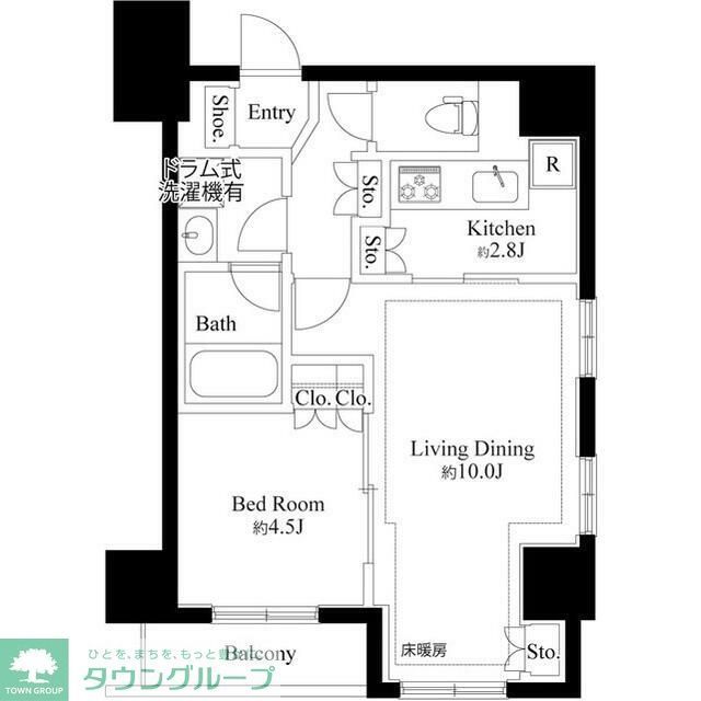 中央区銀座のマンションの間取り