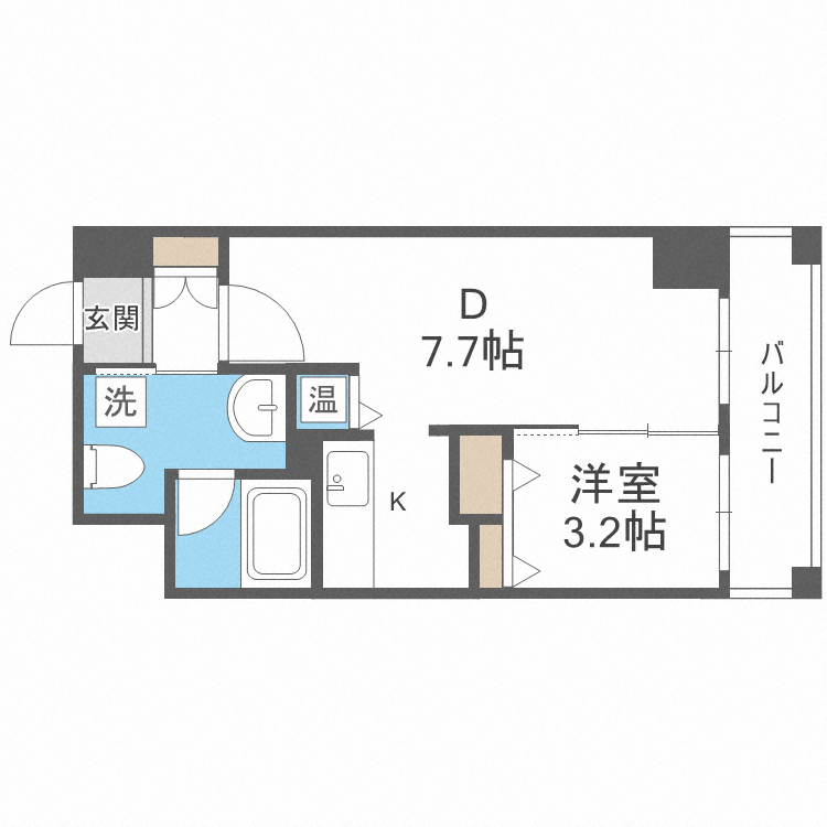 札幌市中央区大通西のマンションの間取り