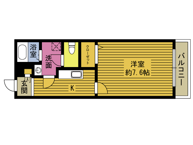 アムールメゾンあずさの間取り