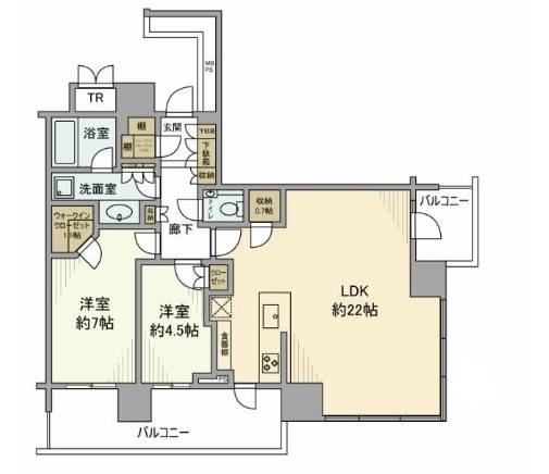 パークシティ武蔵小山ザ　タワーの間取り