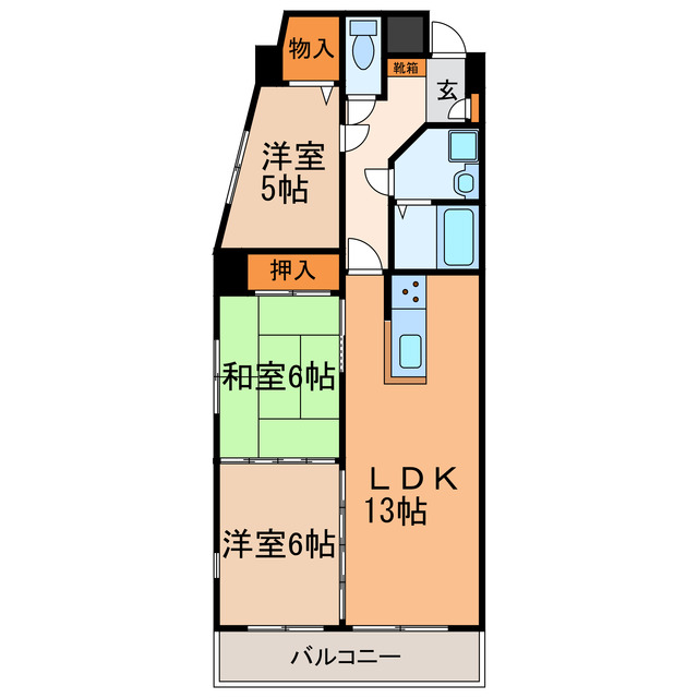 ハートウッド勝川の間取り