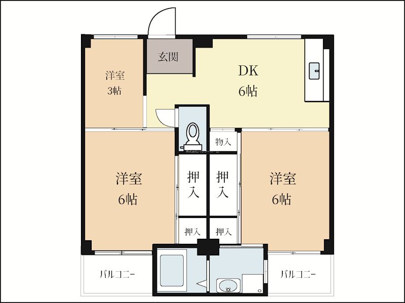 ビレッジハウス大久保I号棟の間取り