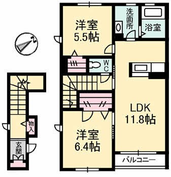 シャーメゾン　イズ　スクエアー　トラスの間取り