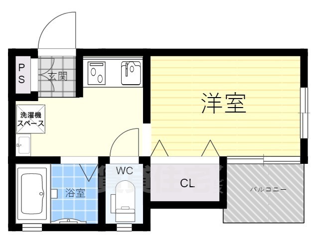 大津市下阪本のアパートの間取り