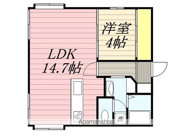 地下鉄南北線 平岸駅 徒歩8分 3階建 築33年の間取り写真