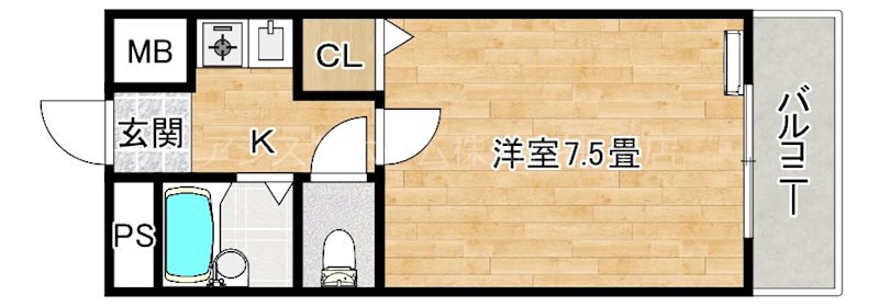 ＪＲ阪和線 百舌鳥駅 徒歩5分 4階建 築31年の間取り写真