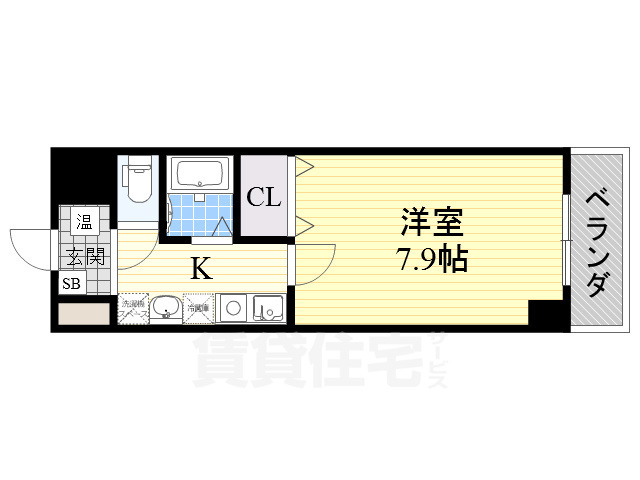 阪急宝塚線 服部天神駅 徒歩5分 7階建 築28年の間取り写真