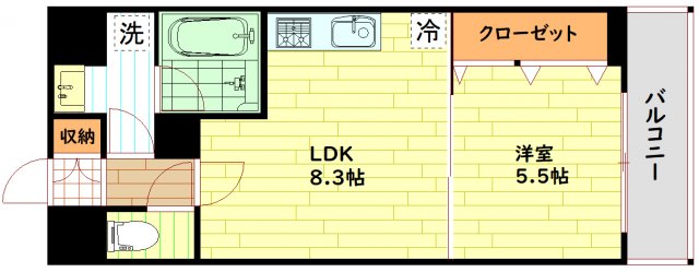グリッドコート天神橋の間取り写真