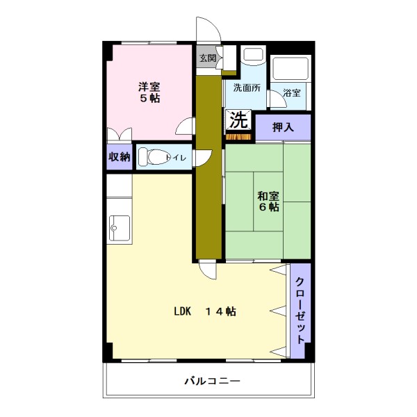 稔台マンションの間取り