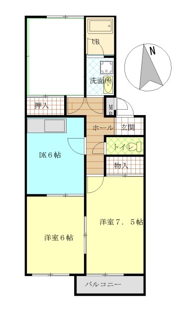 アメニティ南仙台1の間取り