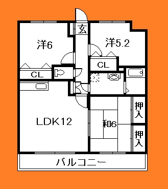 船橋市二子町のマンションの間取り