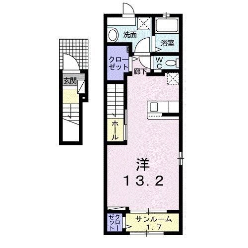 【広島市安佐南区祇園のアパートの間取り】