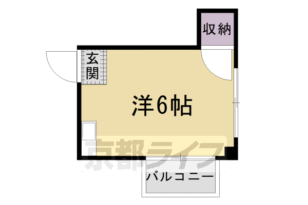 京都市右京区嵯峨広沢南下馬野町のマンションの間取り